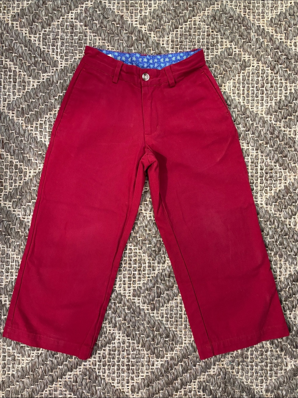 Boy’s Crimson Chino Pants - Classic Casual Fit